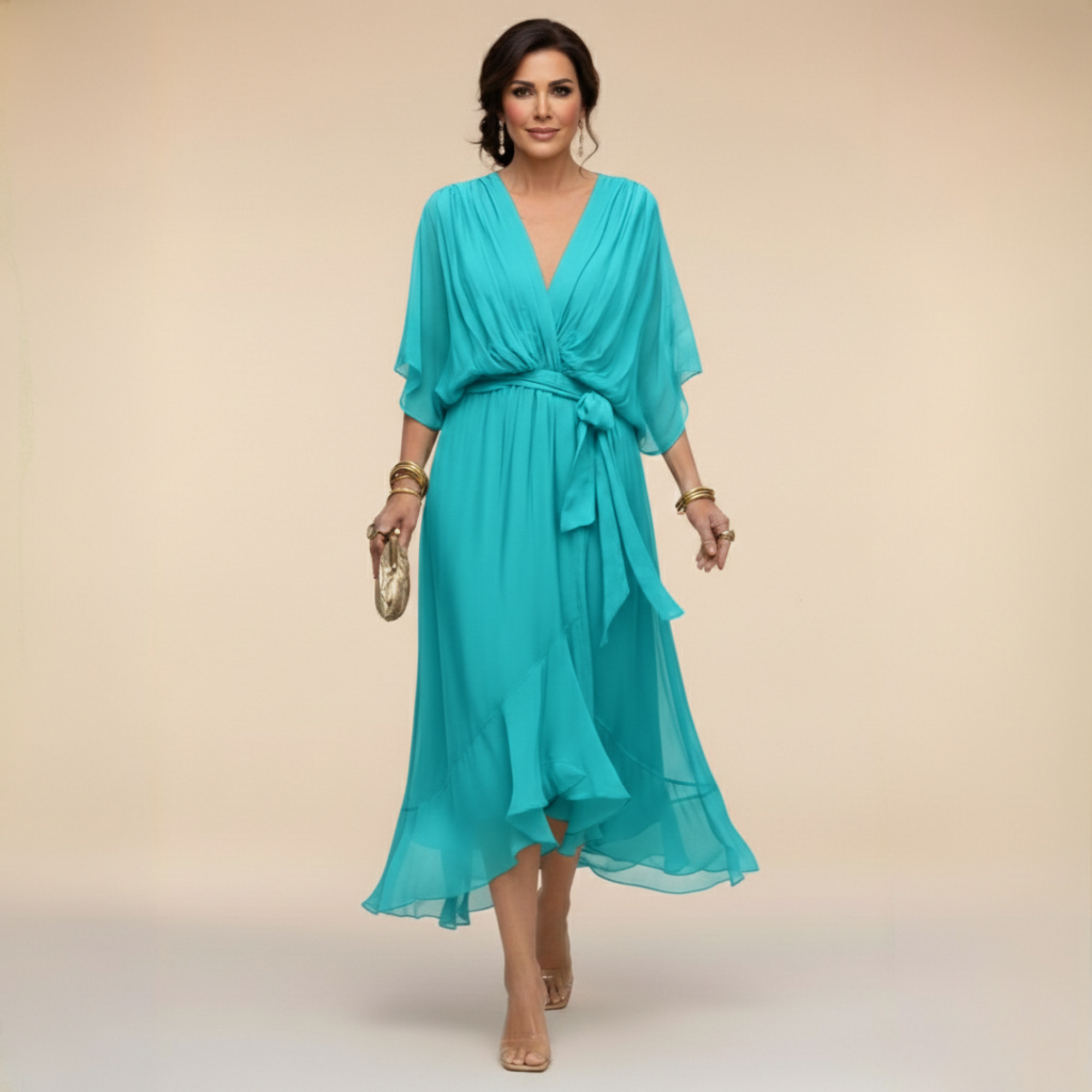 Mónica™ | Vestido Elegante Escote en V