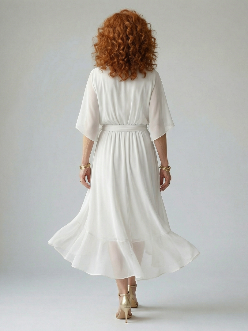 Elric | Vestido Midi Ligero con Drapeado