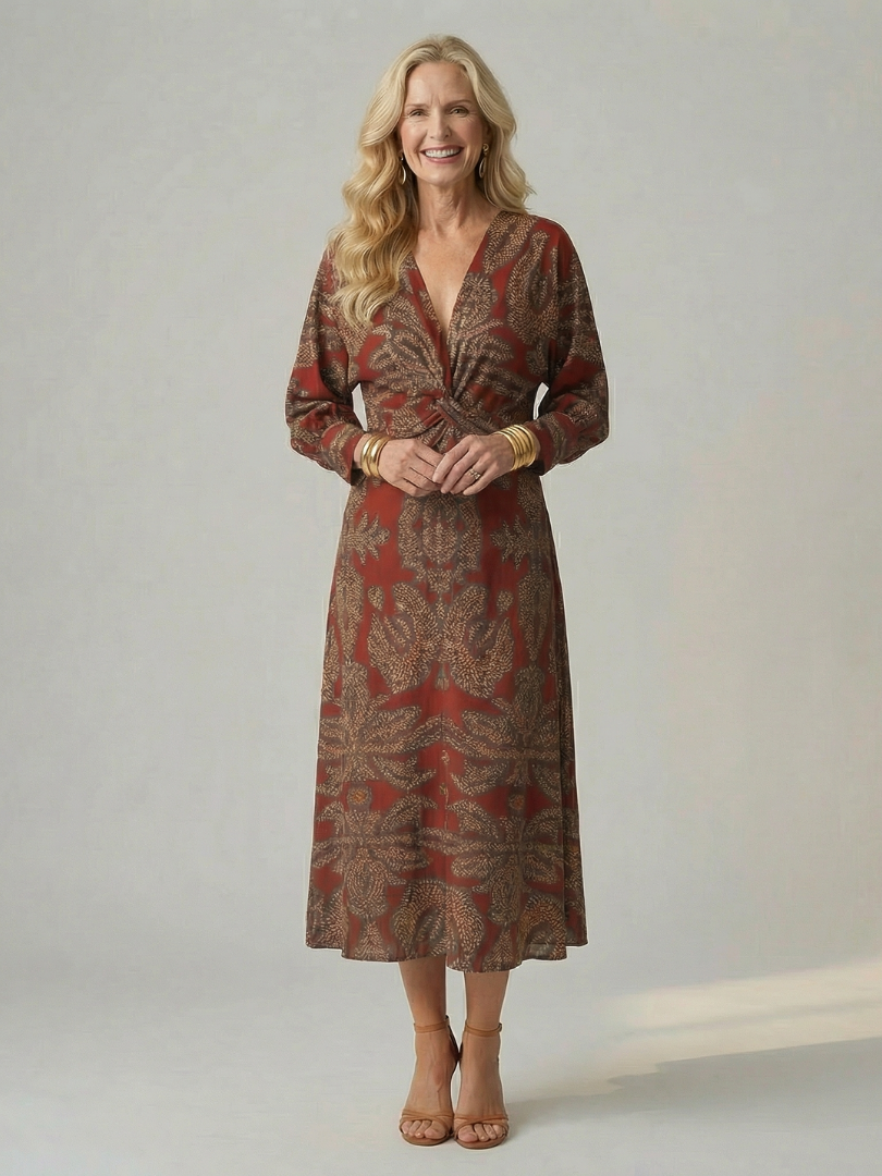 Alicia | Vestido Cruzado de Manga Larga