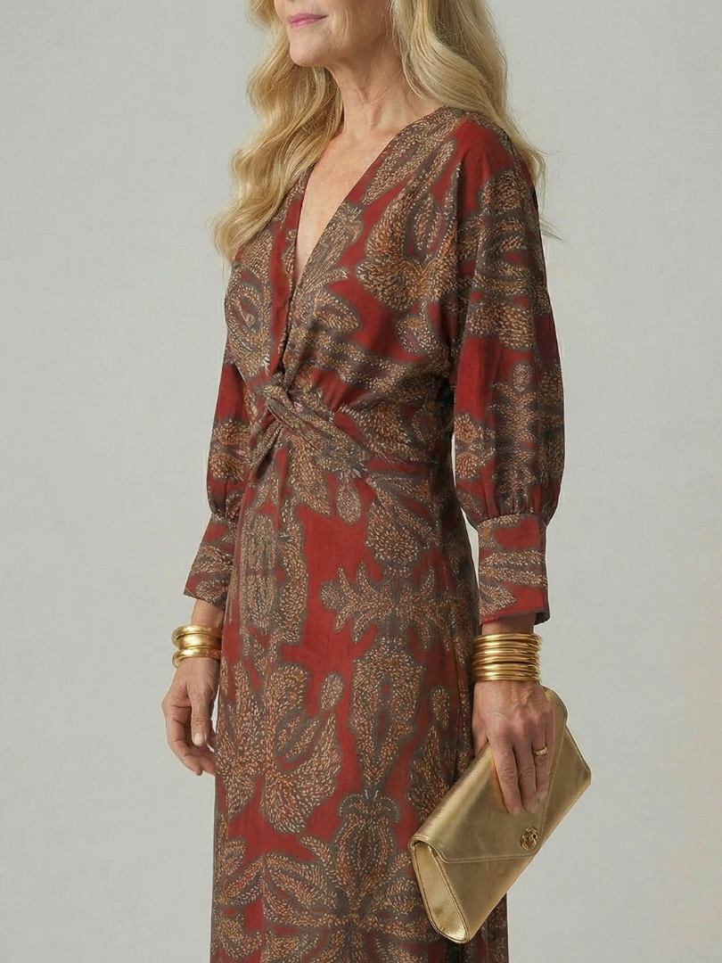 Alicia | Vestido Cruzado de Manga Larga