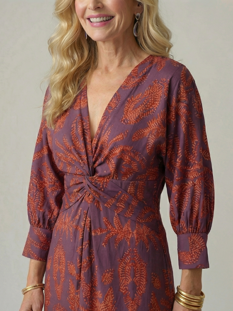 Alicia | Vestido Cruzado de Manga Larga