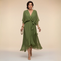 Mónica™ | Vestido Elegante Escote en V