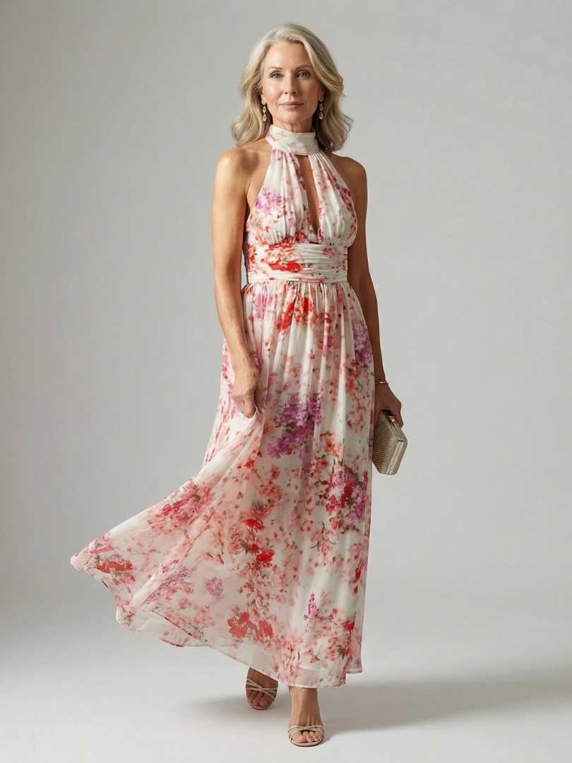 Elyon | Vestido Maxi Floral de Flujo Suave