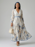 Rielle | Vestido Midi Floral con Pliegues