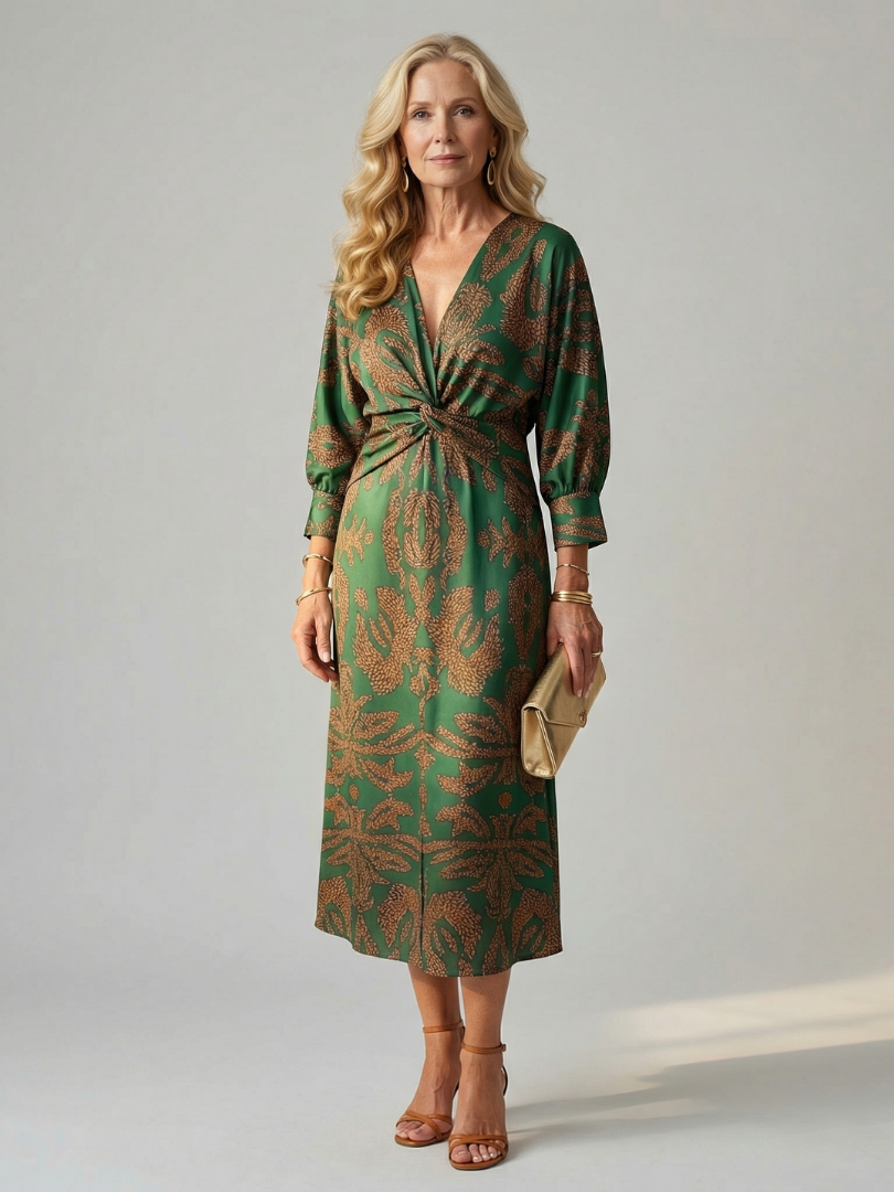 Alicia | Vestido Cruzado de Manga Larga