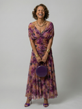 Calen | Vestido Midi Fluido Hombros Descubiertos