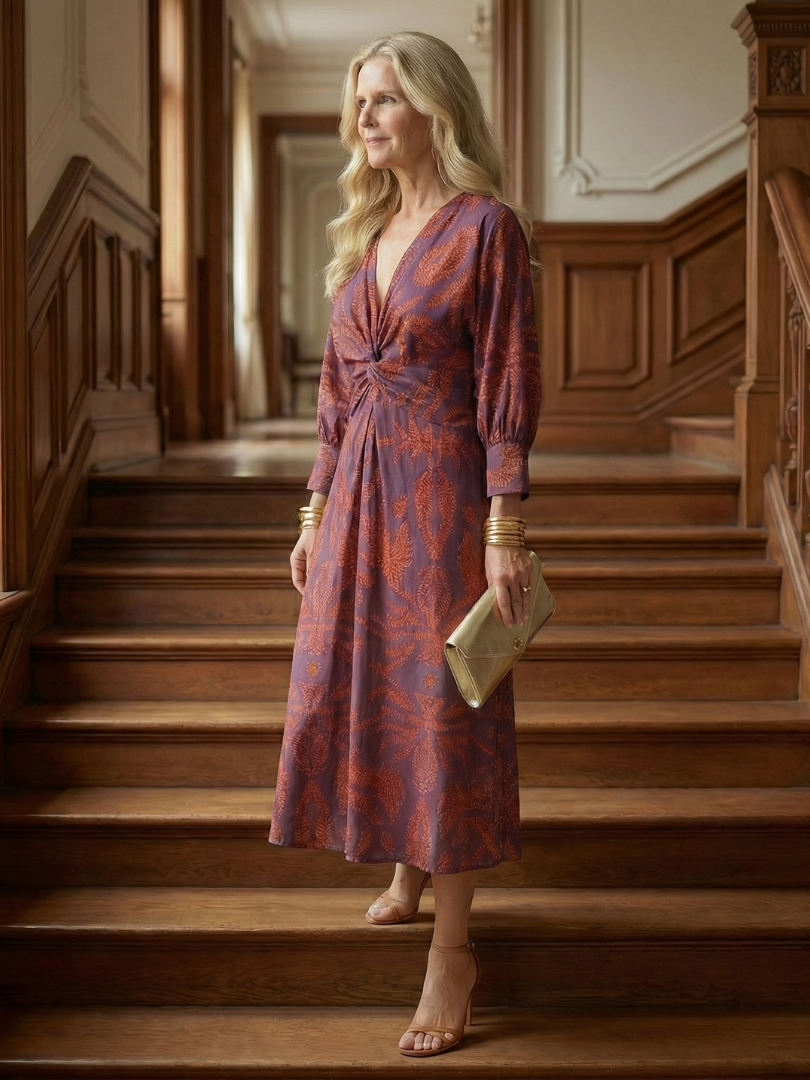 Alicia | Vestido Cruzado de Manga Larga