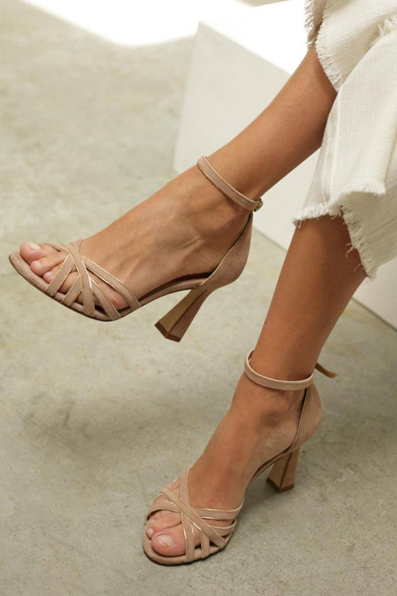 Victoria™ | Tacones Slim Punta Redonda Patchwork