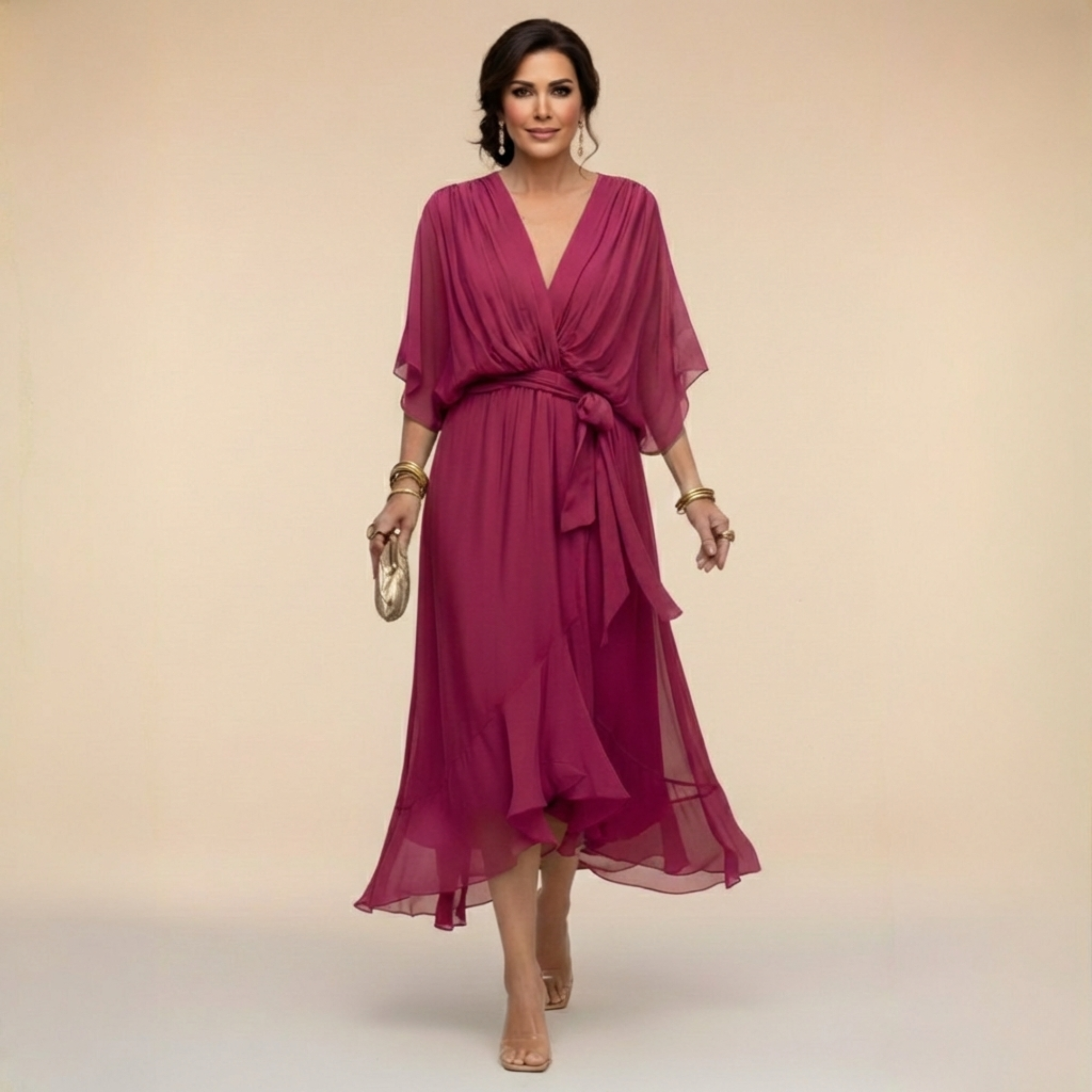 Mónica™ | Vestido Elegante Escote en V