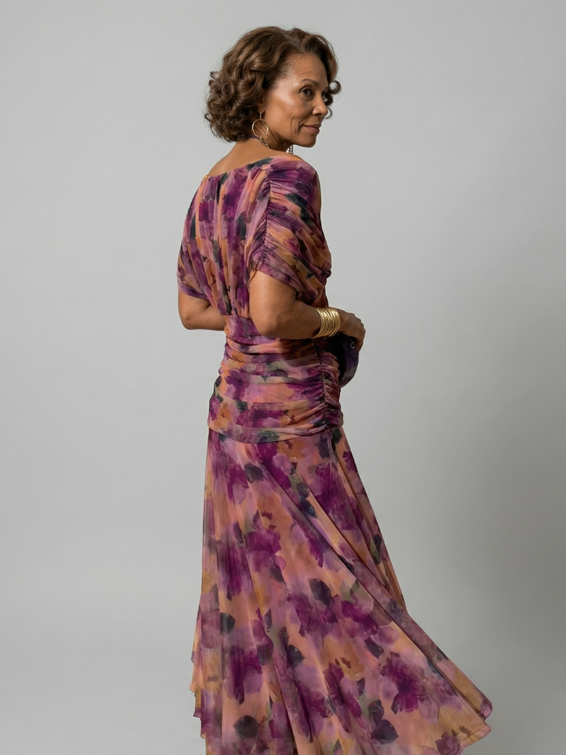 Calen | Vestido Midi Fluido Hombros Descubiertos