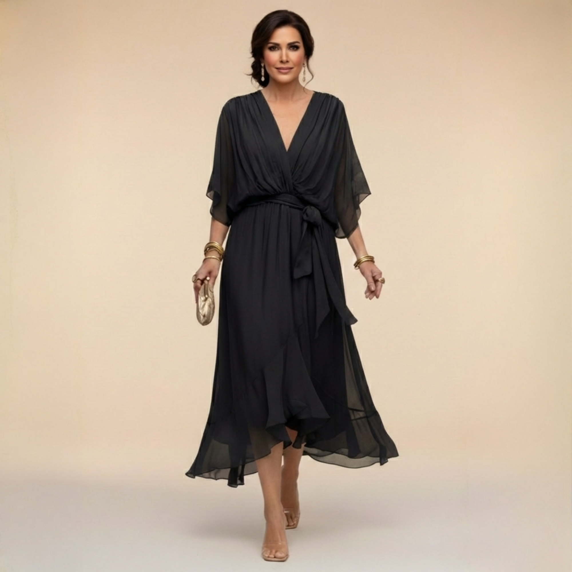 Mónica™ | Vestido Elegante Escote en V