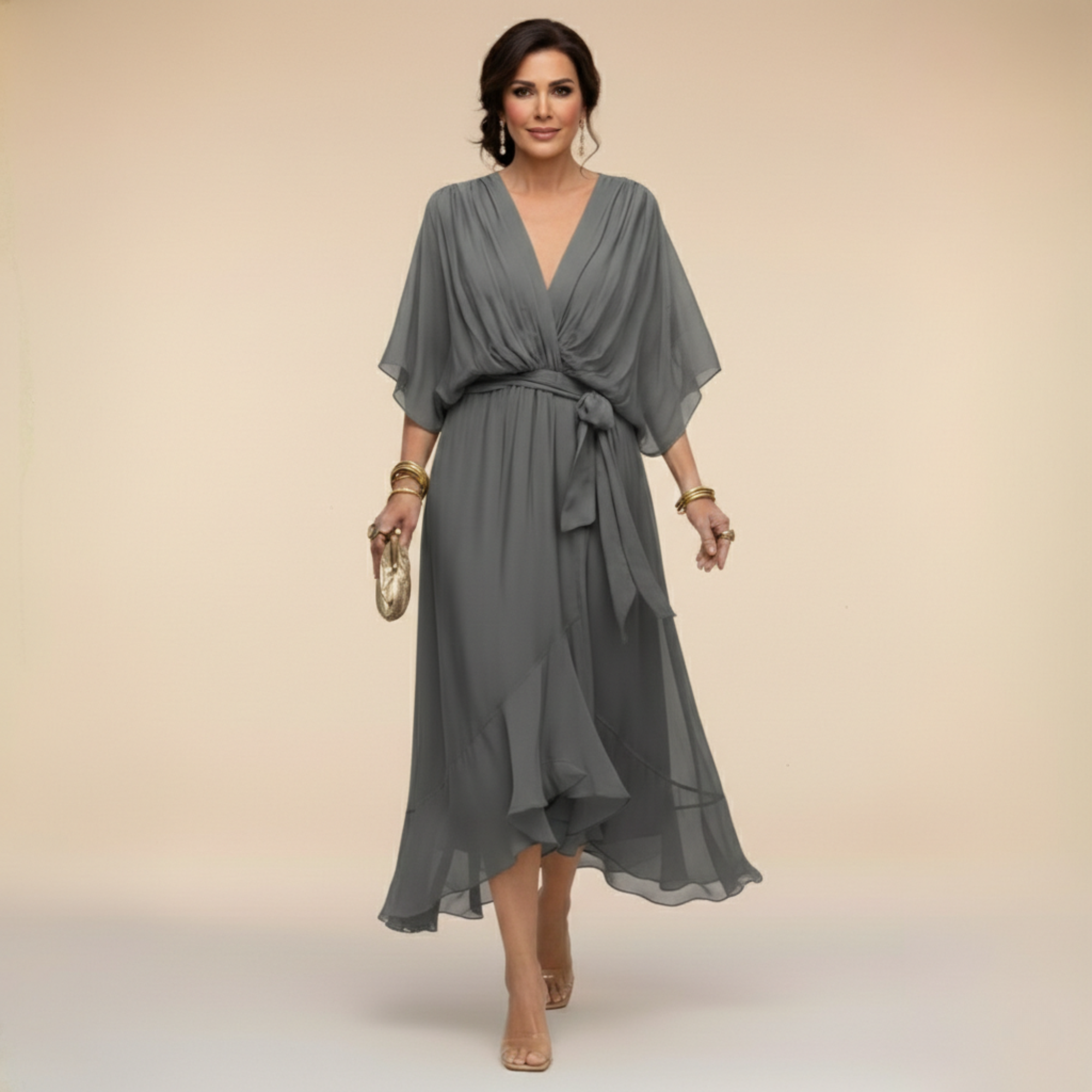 Mónica™ | Vestido Elegante Escote en V