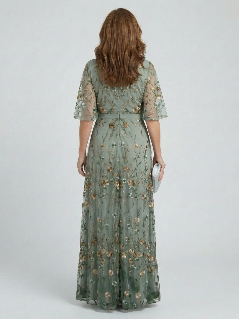 Selora | Vestido Maxi Halter Floral Fluido