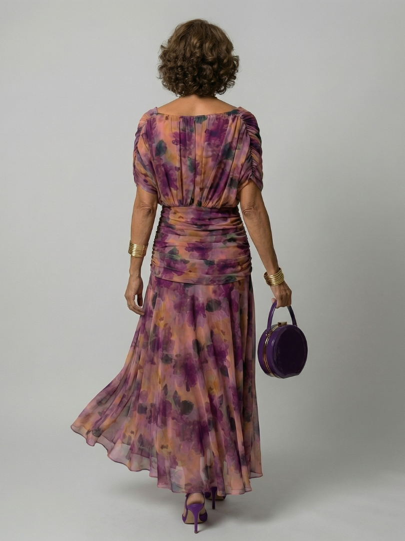 Calen | Vestido Midi Fluido Hombros Descubiertos