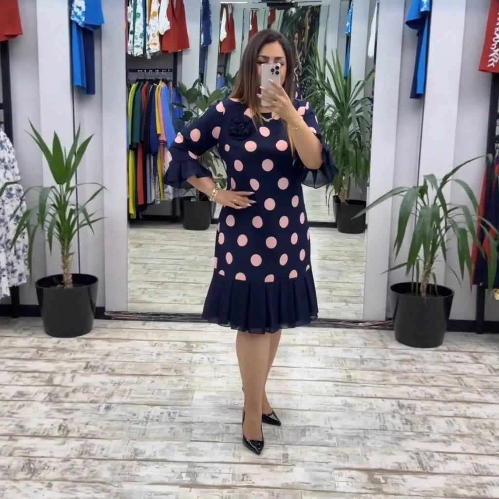 Palerine | Vestido Plisado de Lunares
