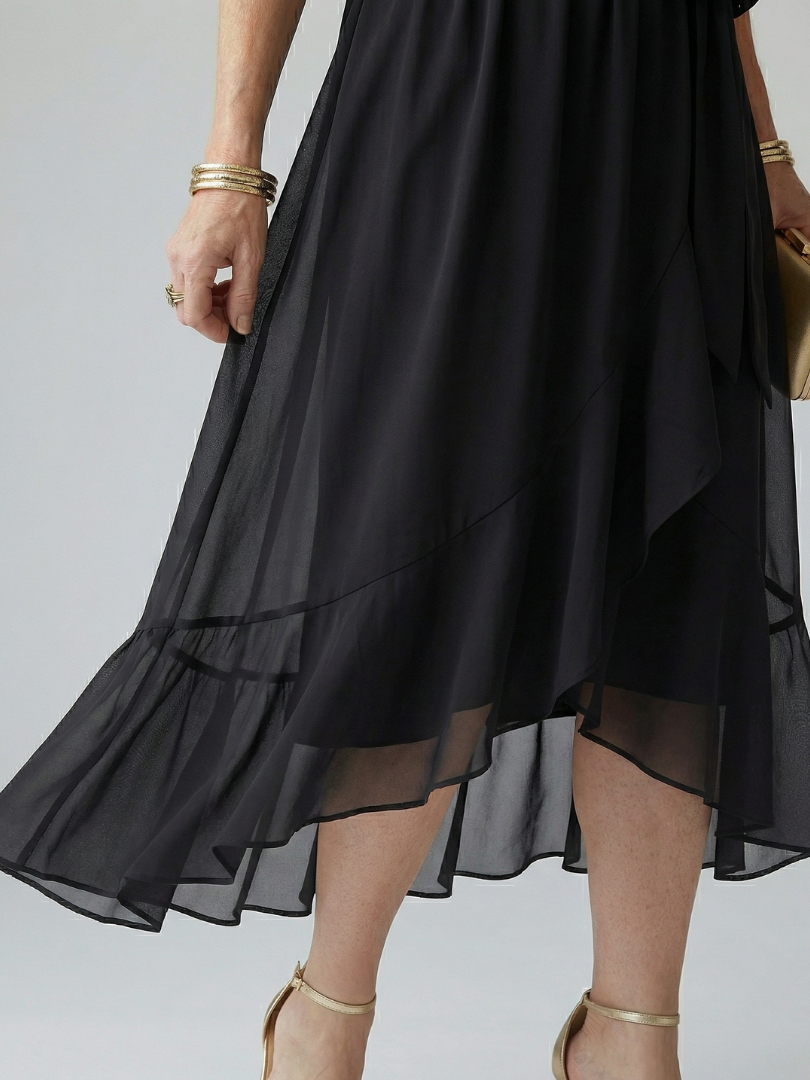 Elric | Vestido Midi Ligero con Drapeado