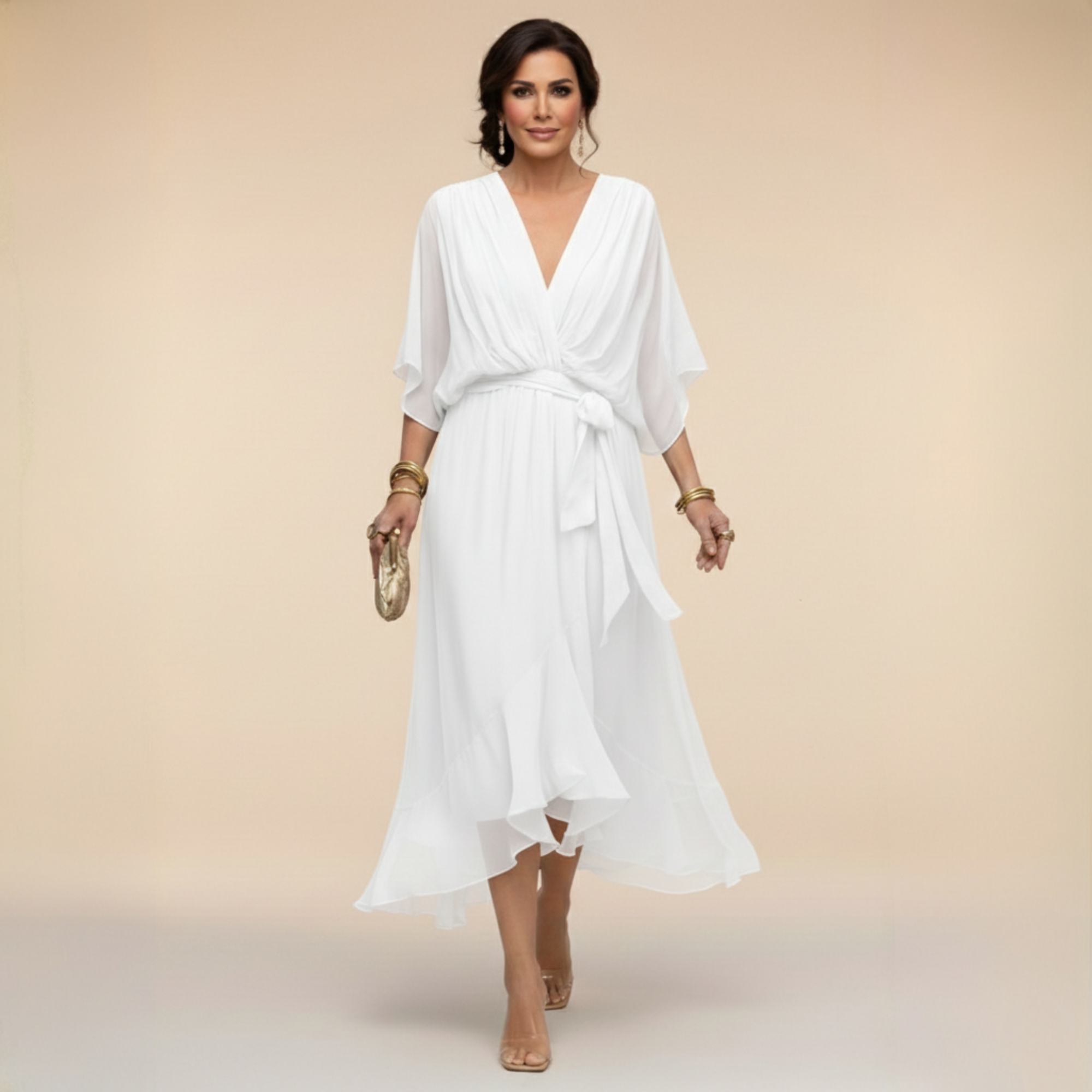 Mónica™ | Vestido Elegante Escote en V