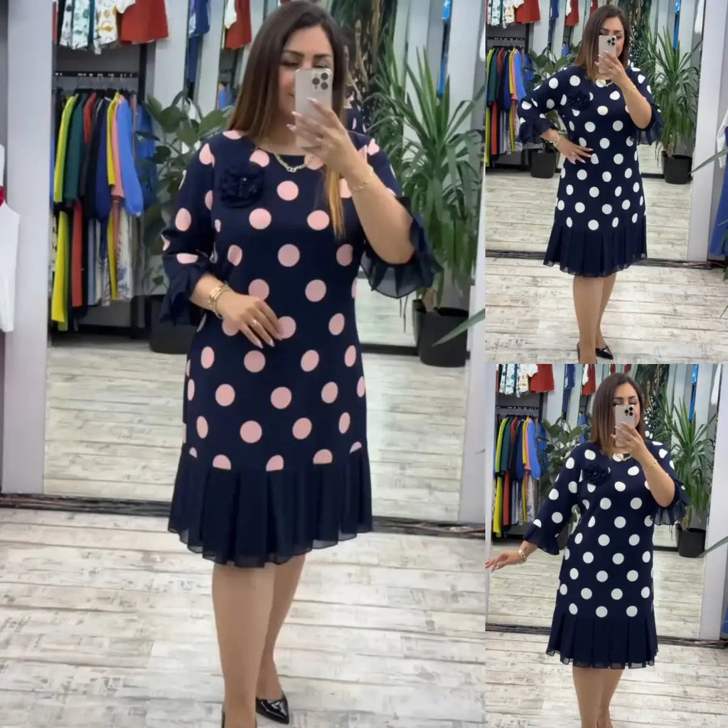 Palerine | Vestido Plisado de Lunares