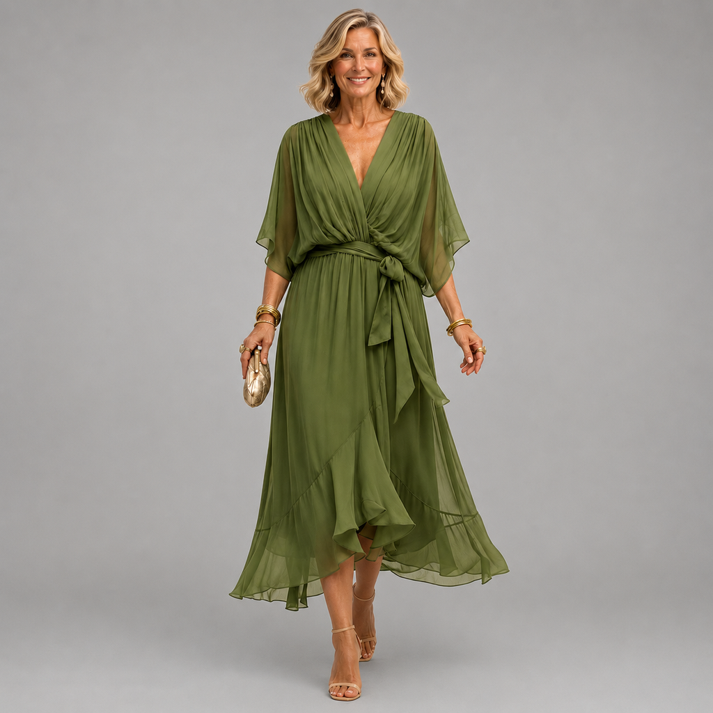 Mónica™ | Vestido Elegante Escote en V