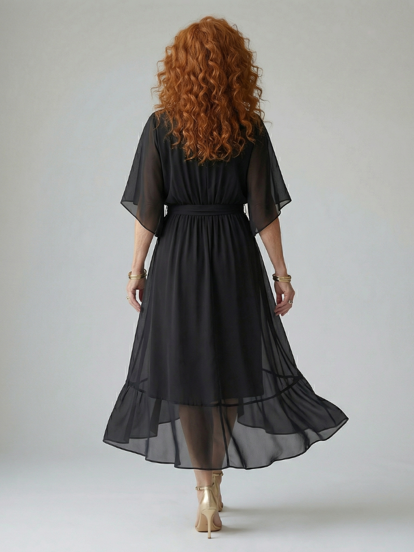 Elric | Vestido Midi Ligero con Drapeado