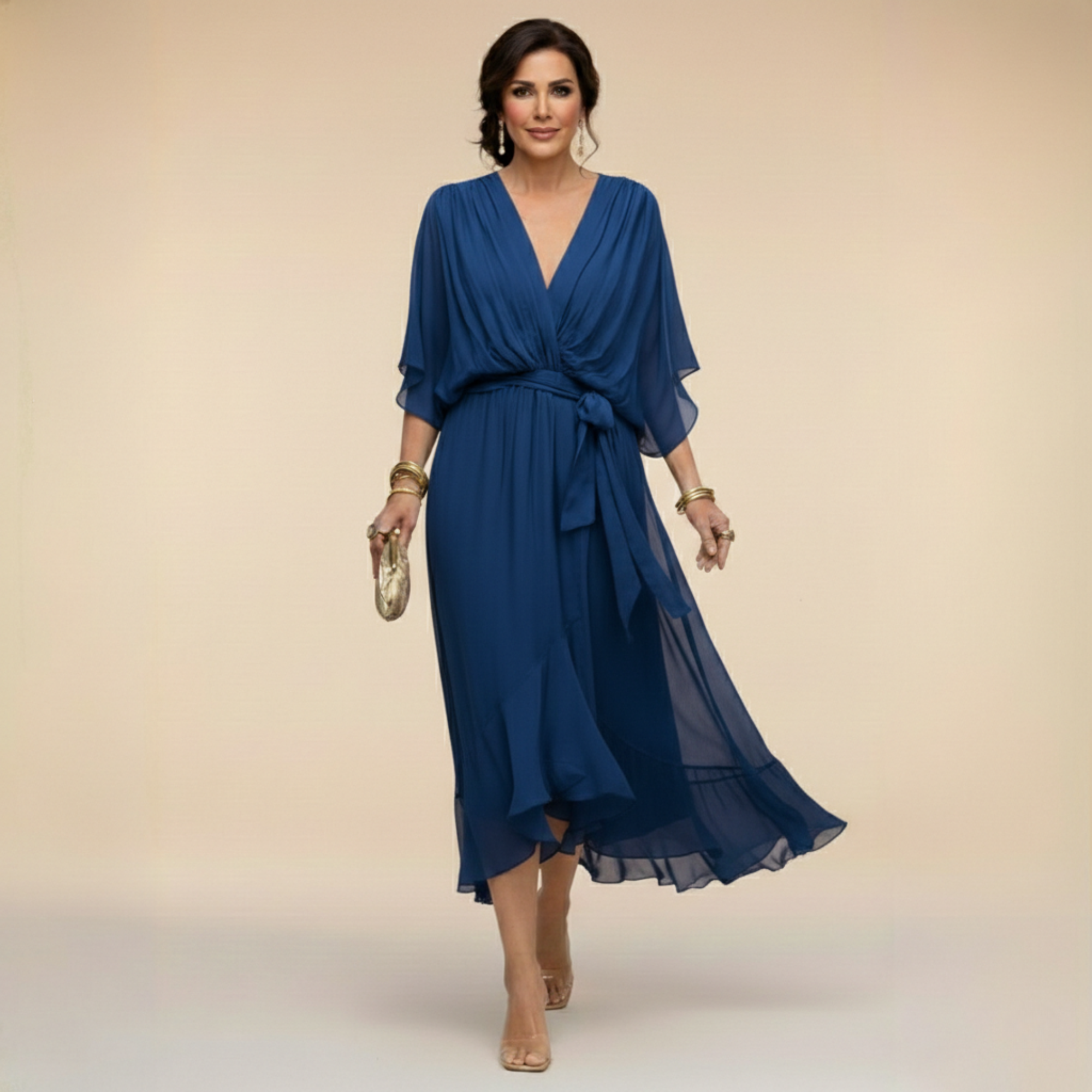 Mónica™ | Vestido Elegante Escote en V