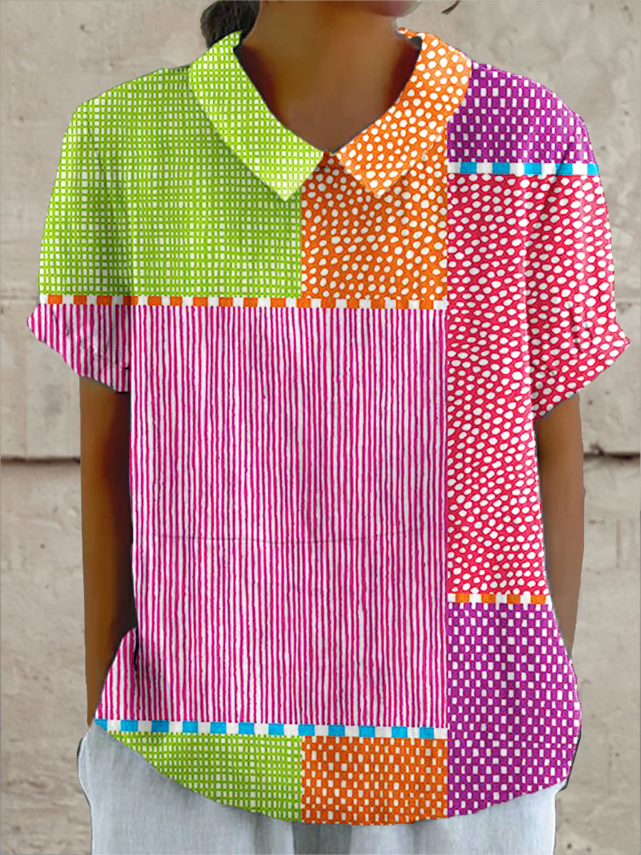 Zoe | Färggård Patchwork Skjorta