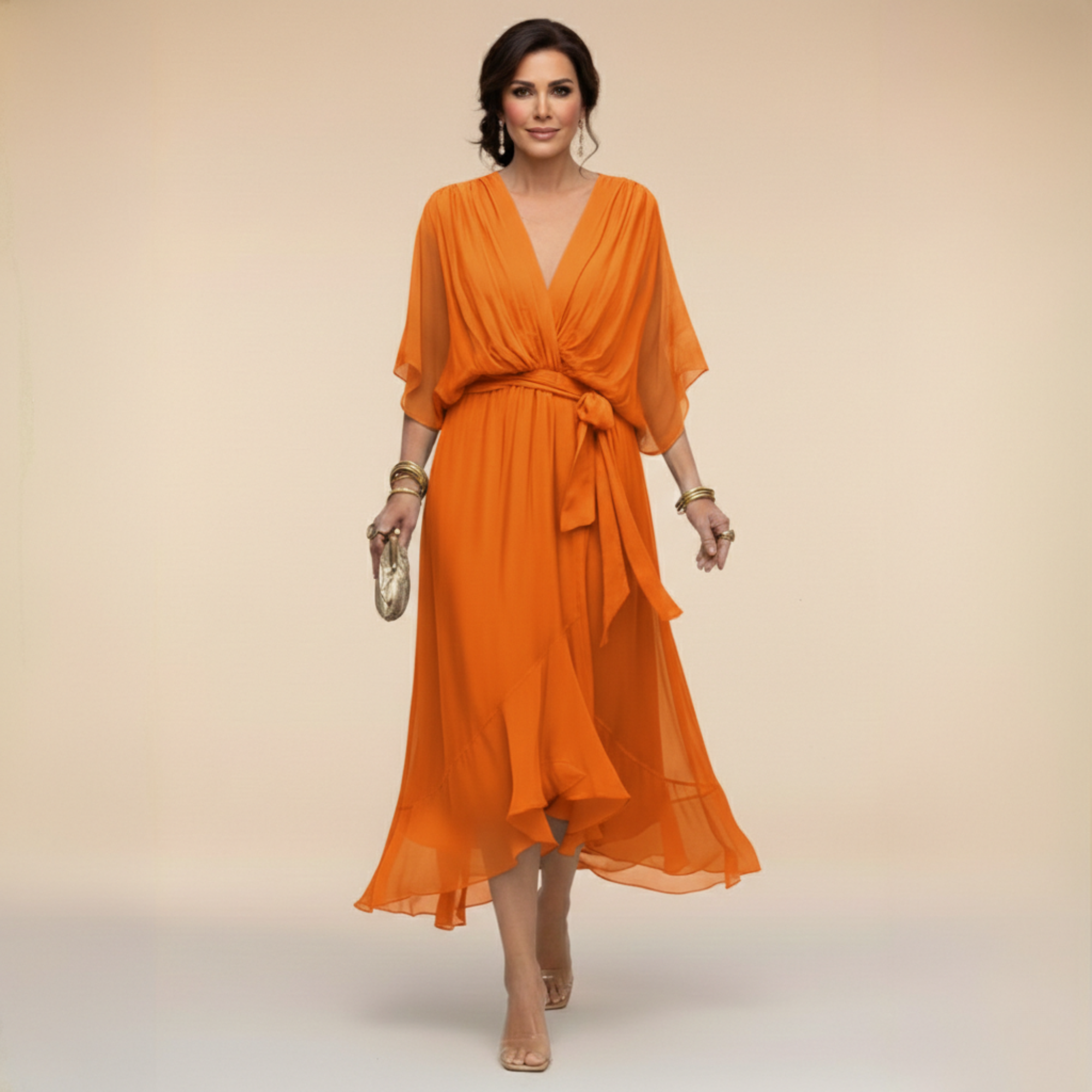 Mónica™ | Vestido Elegante Escote en V