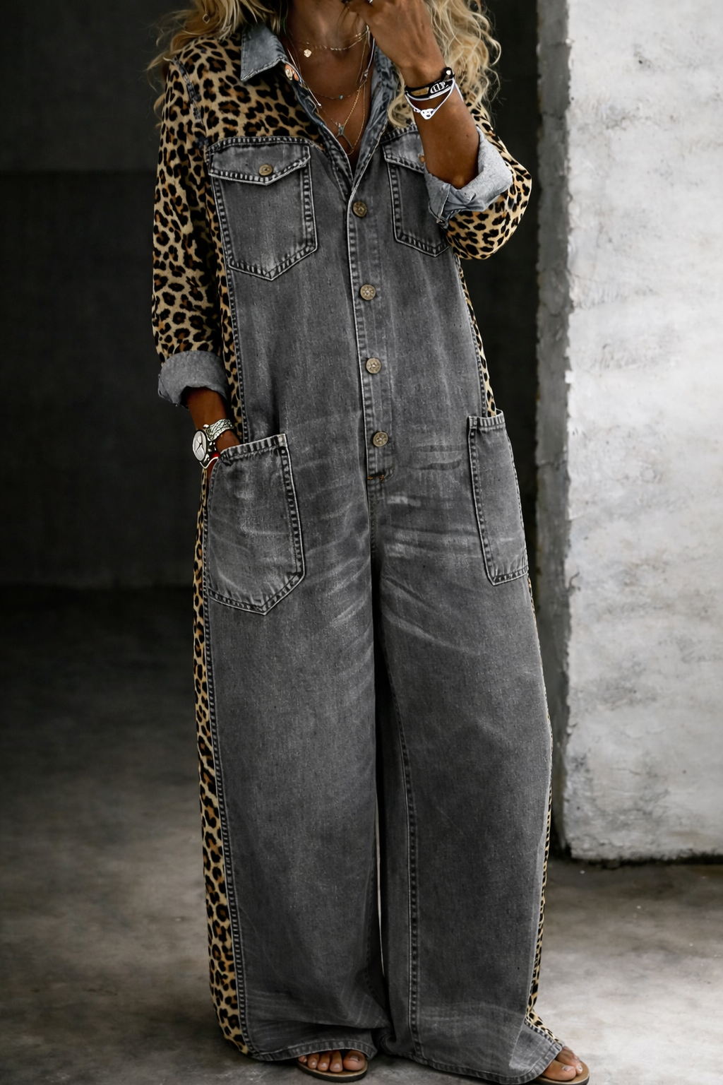 Amanda™ | Mono camisa de mezclilla