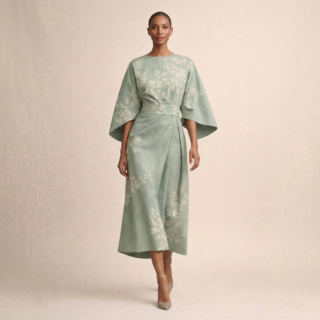 Ewa | Vestido midi con estampado floral