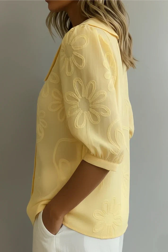 Ninni | Blus Med Blommönster