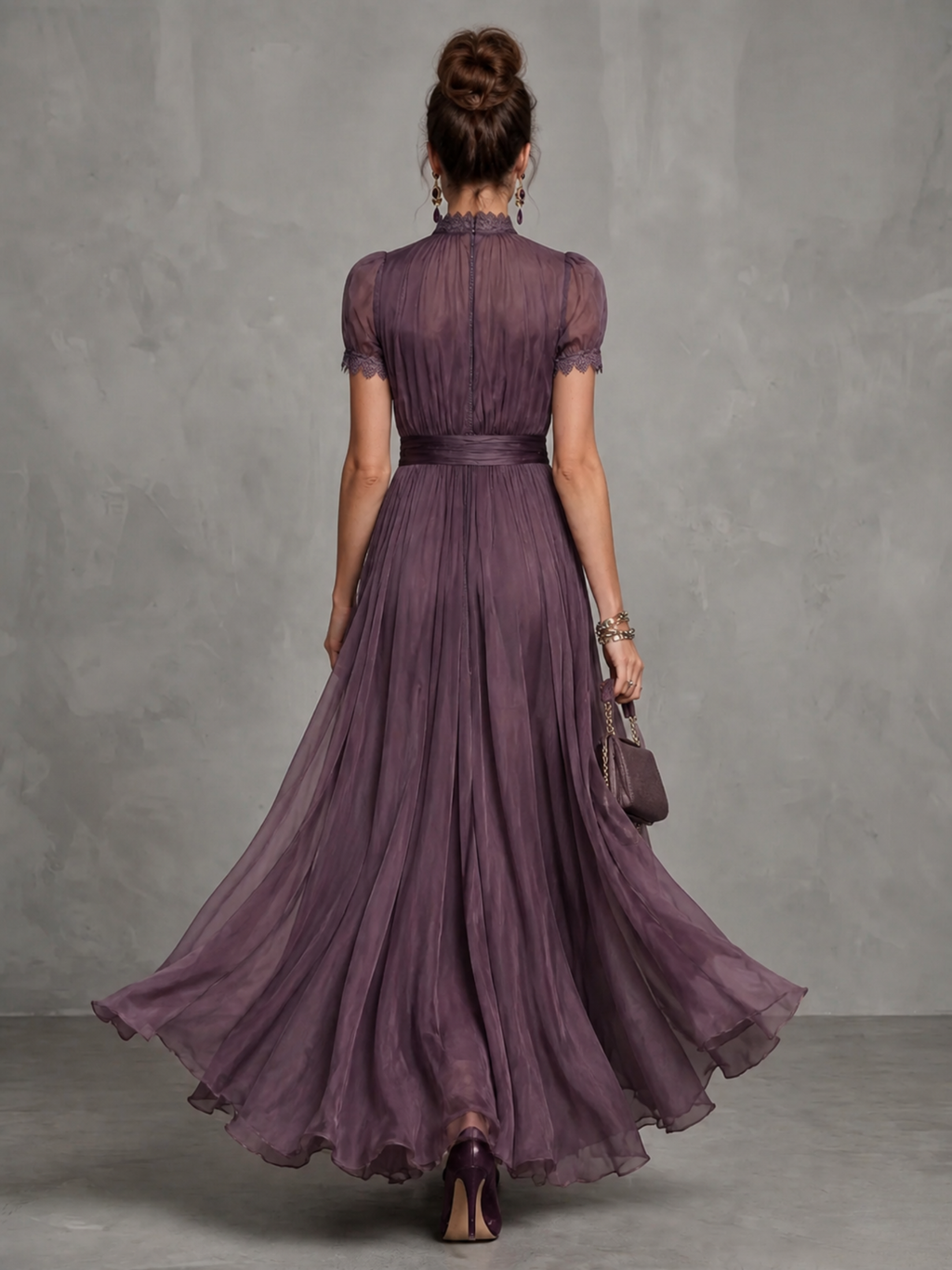 Ashley | Vestido Maxi de Chifón Elegante