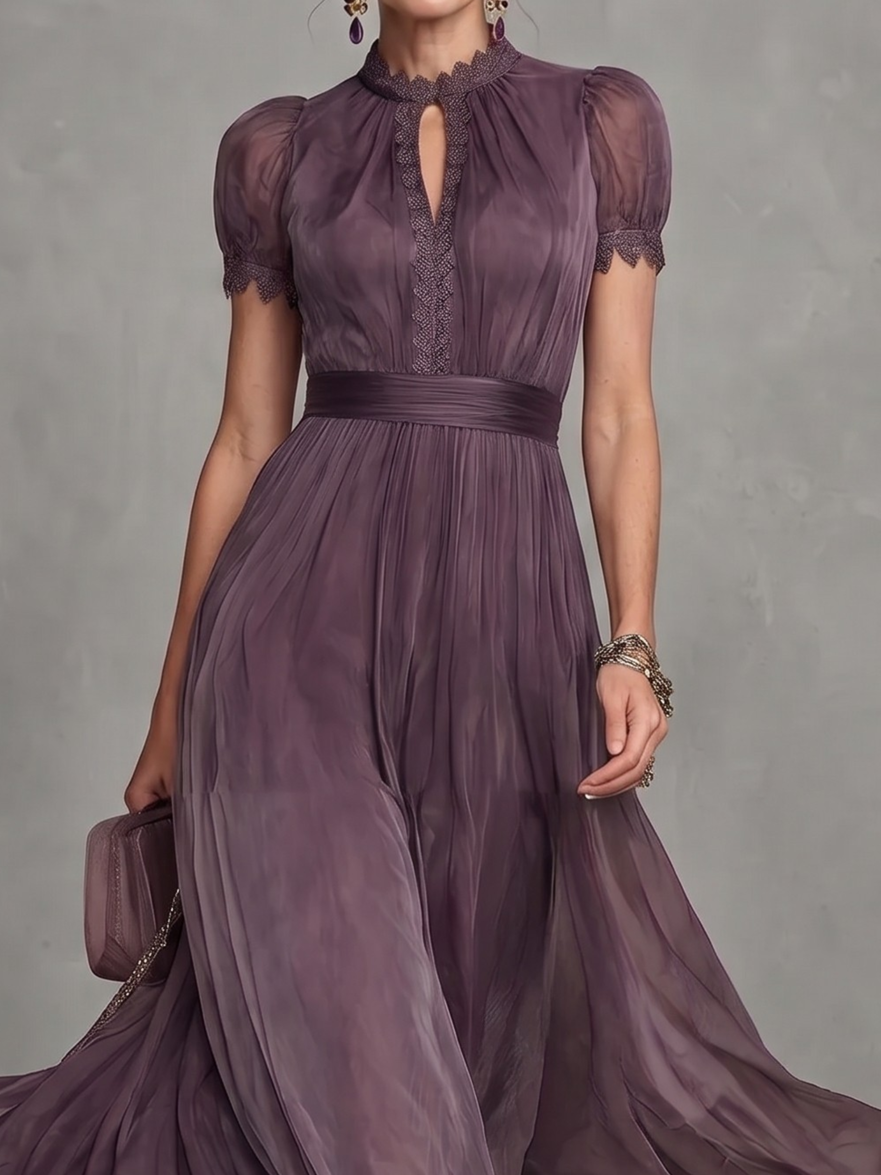 Ashley | Vestido Maxi de Chifón Elegante