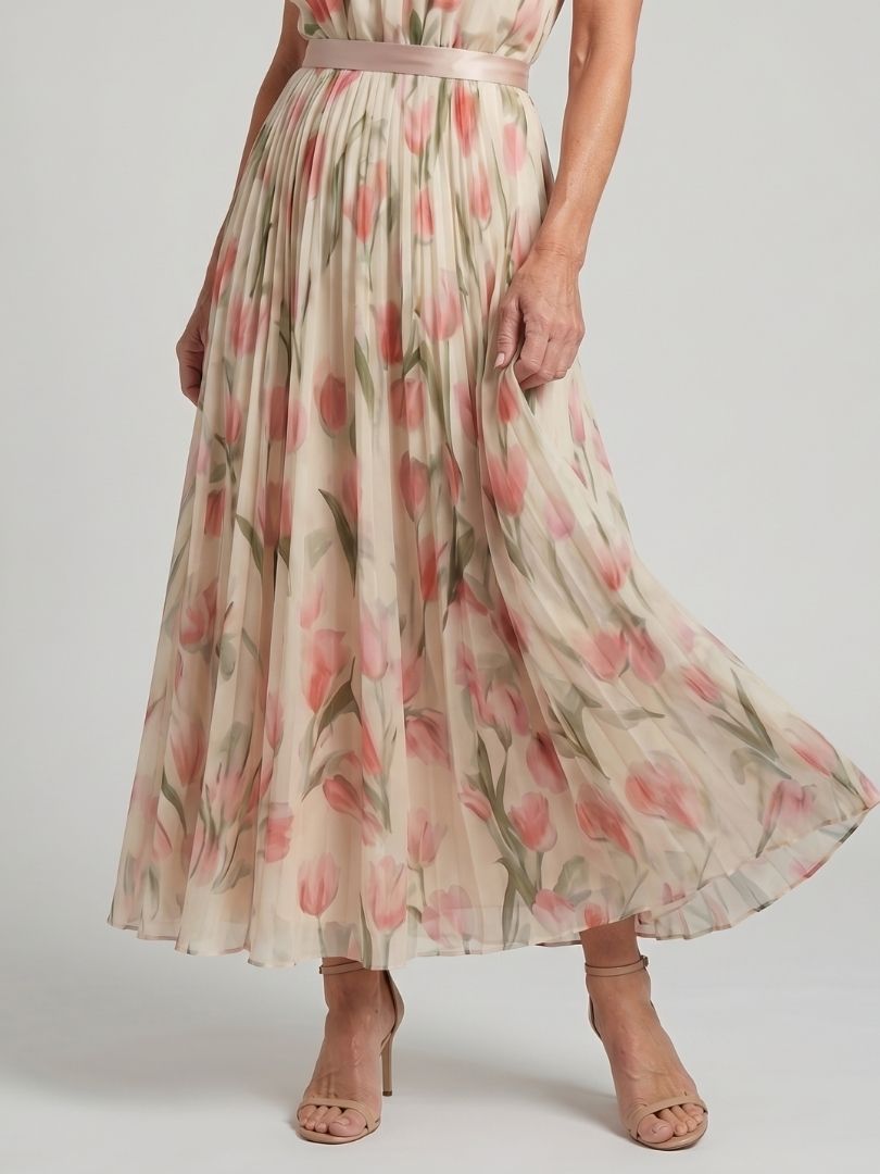 Aurelle | Vestido Midi Halter Floral