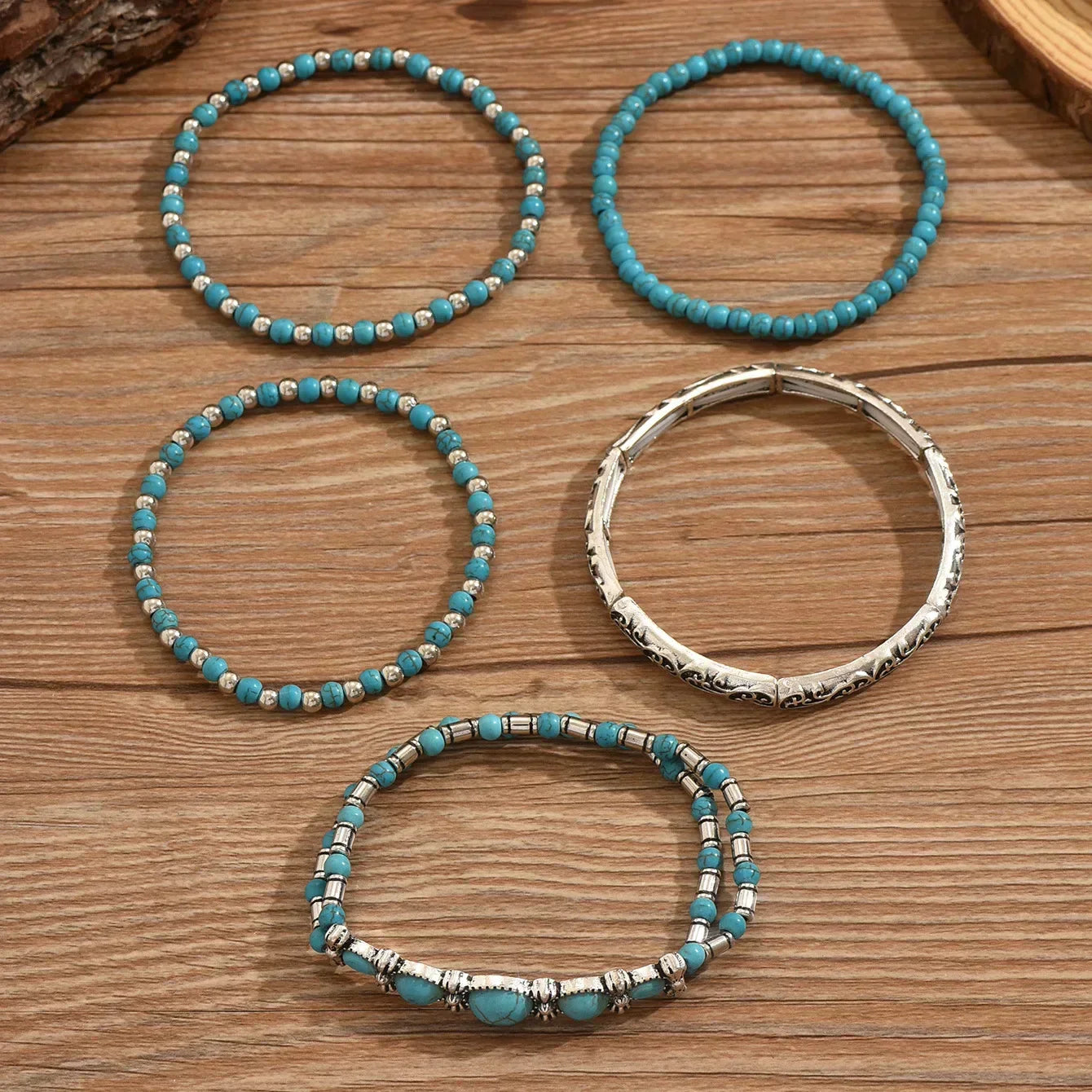 Maëlys™ — Pulsera multi-rangos turquesa refinada