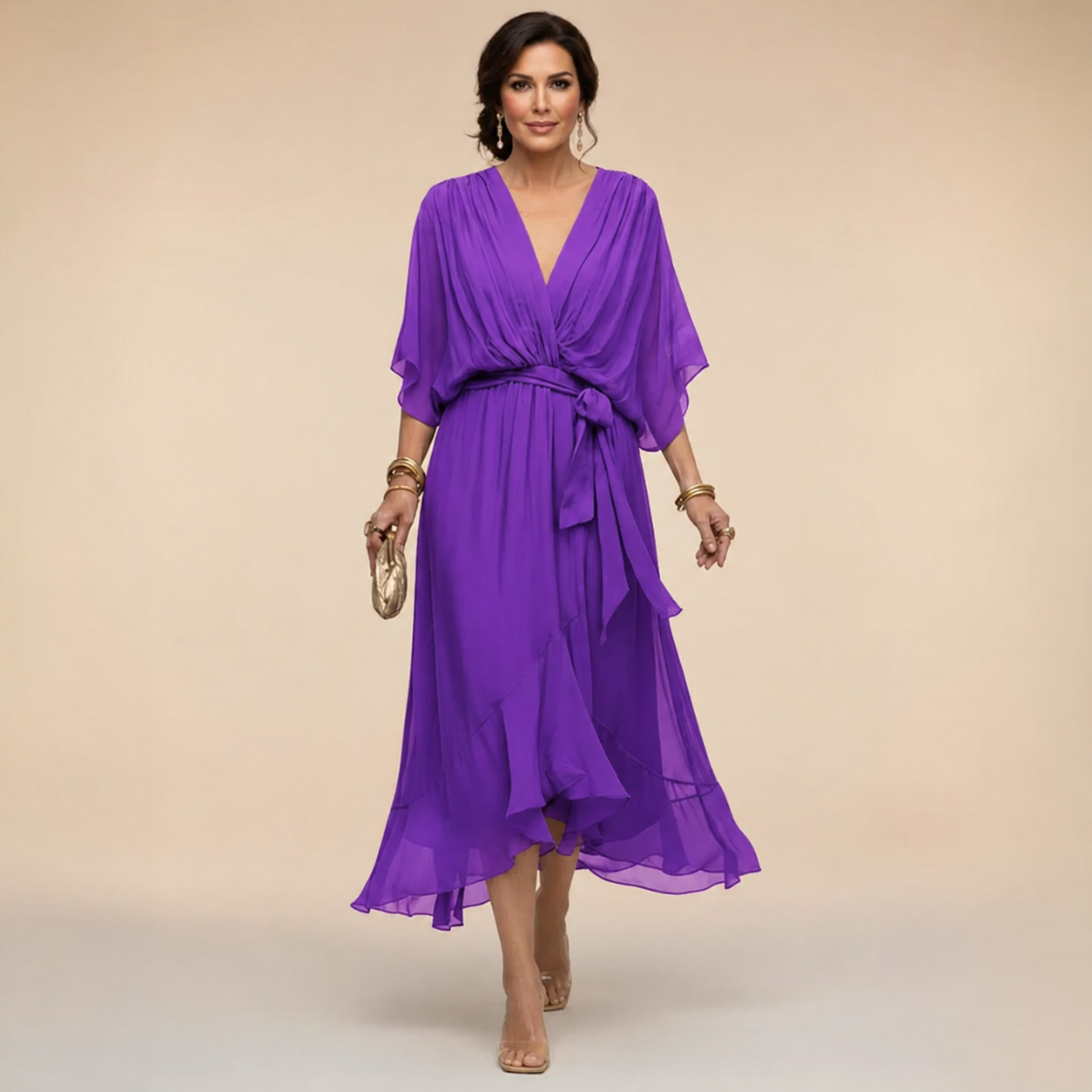 Mónica™ | Vestido Elegante Escote en V