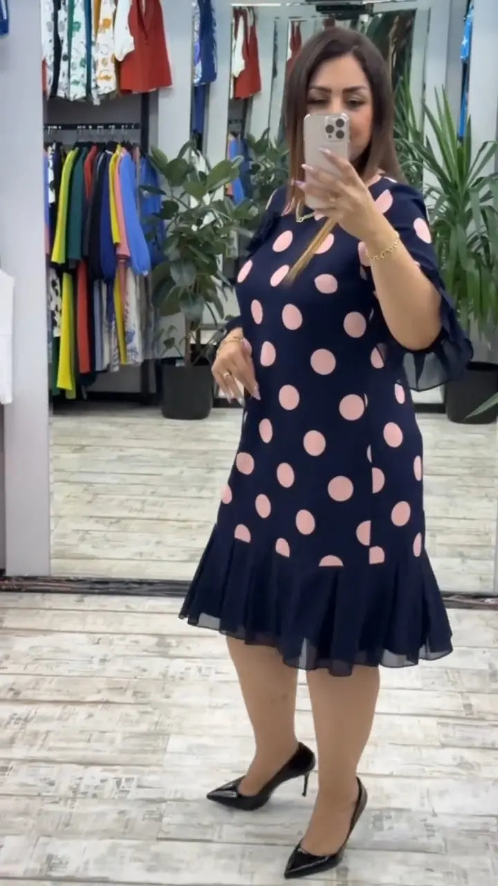 Palerine | Vestido Plisado de Lunares