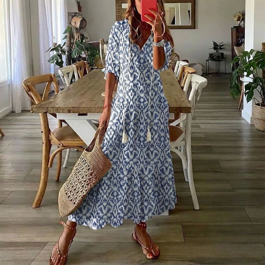 Aria | Vestido Boho con Cobertura de Abdomen