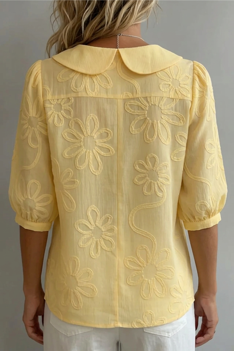 Fiora™ | Blusa elegante con bordado floral