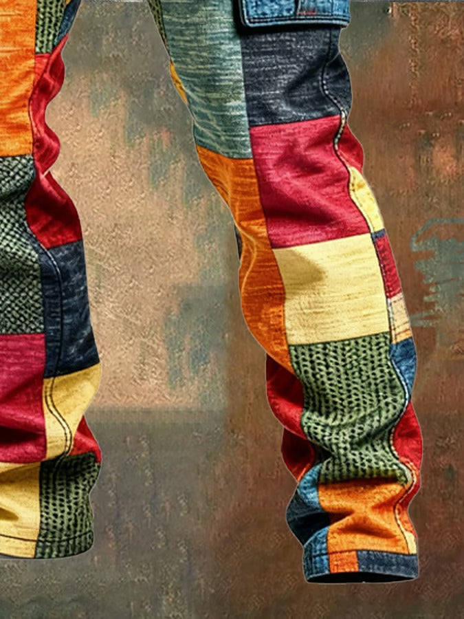 MAISON CLÉMENT PARIS™ | PANTALÓN CARGO HOMBRE PATCHWORK
