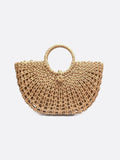 Bolso de Mano en Forma de Media Luna