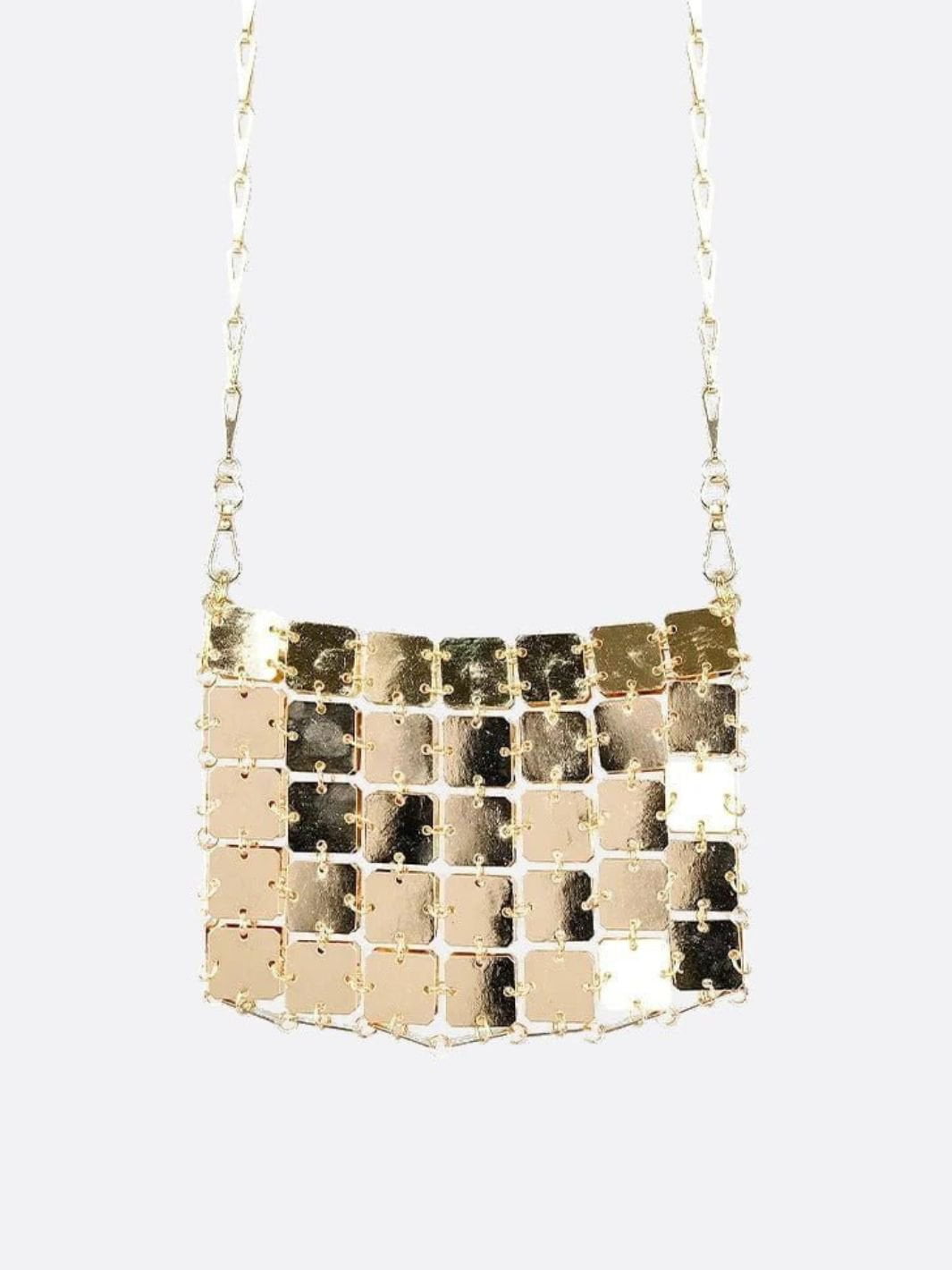 Bolso metálico dorado - Mónica