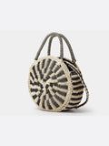 Bolso Redondo de Paja con Correa – Diseño Artesanal con Estilo Boho