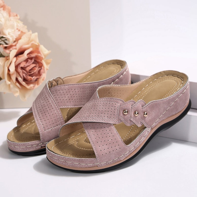Comfora™ | Sandalias de cuña ligeras y estables para confort todo el día