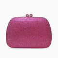 Clutch Fucsia con Cristales – Bolso de Mano Moderno y Brillante para Fiestas y Eventos Nocturnos