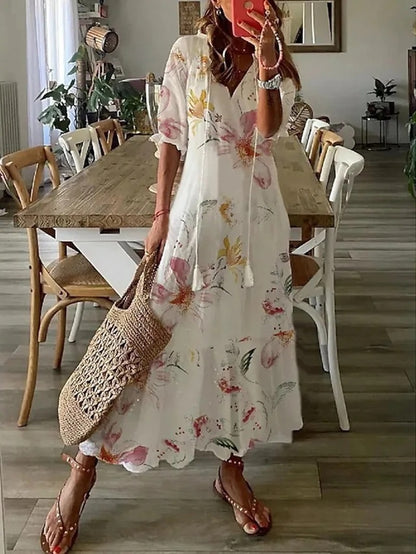 Aria | Vestido Boho con Cobertura de Abdomen