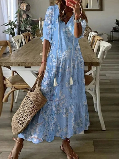 Aria | Vestido Boho con Cobertura de Abdomen